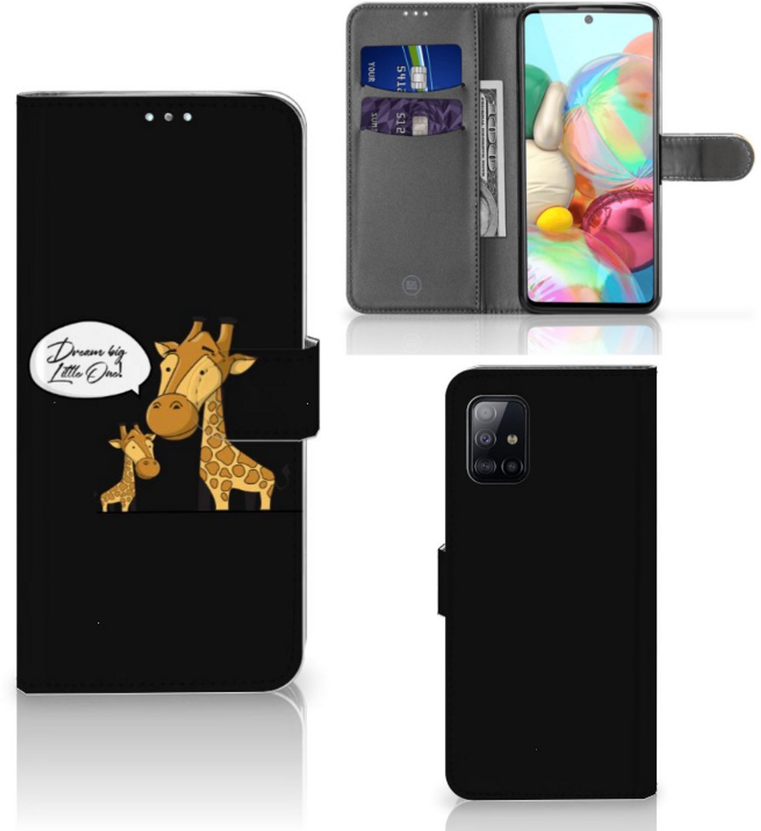 Samsung Galaxy A71 Leuk Hoesje Giraffe