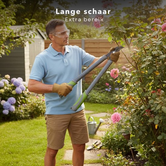 Cheqo® Snoeischaar - Tuinsnoeischaar - Takkenschaar - Tuinschaar - Snoeischaar Tuin - Snoeischaar Takken - Snoeischaar Struiken - Snoeischaar Heg - Snoeischaar Groen — afbeelding 2