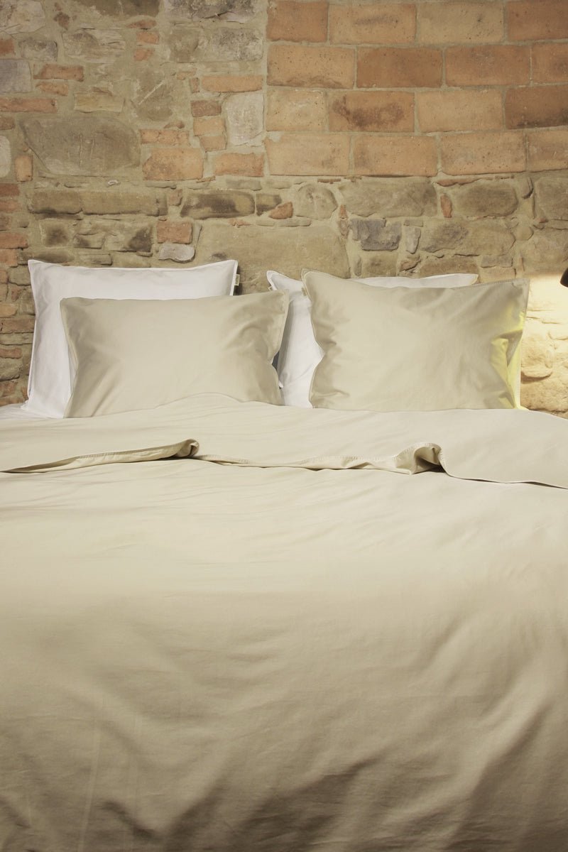 Gualtheri Home dekbedovertrek - 1-persoons (140x200/220 cm + 1 gratis kussensloop) - Beige