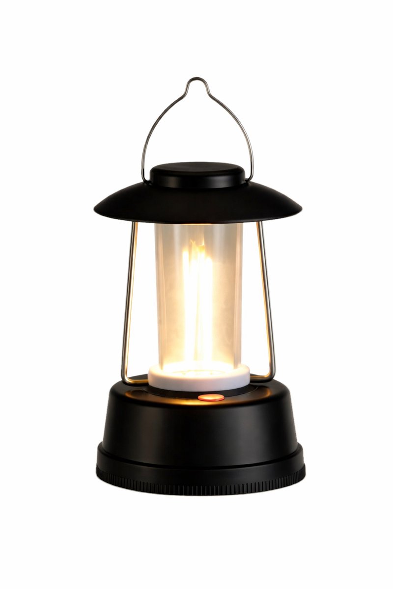 HEM Campinglamp LED – Tentlamp met Ophanghaak – Werkt op 3x AAA Batterijen – Sfeerlamp voor Tent, Caravan & Noodverlichting – Zwart 12 cm – Inclusief HEM Opbergzakje