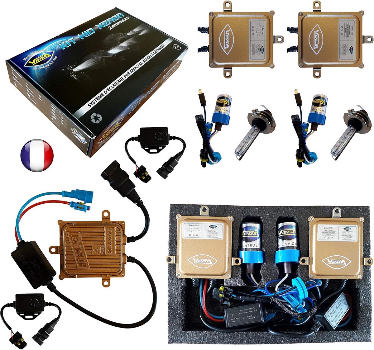 Krachtige H7 Xenon Lampenset 8000K 55W Canbus Foutvrij met Metalen Voet