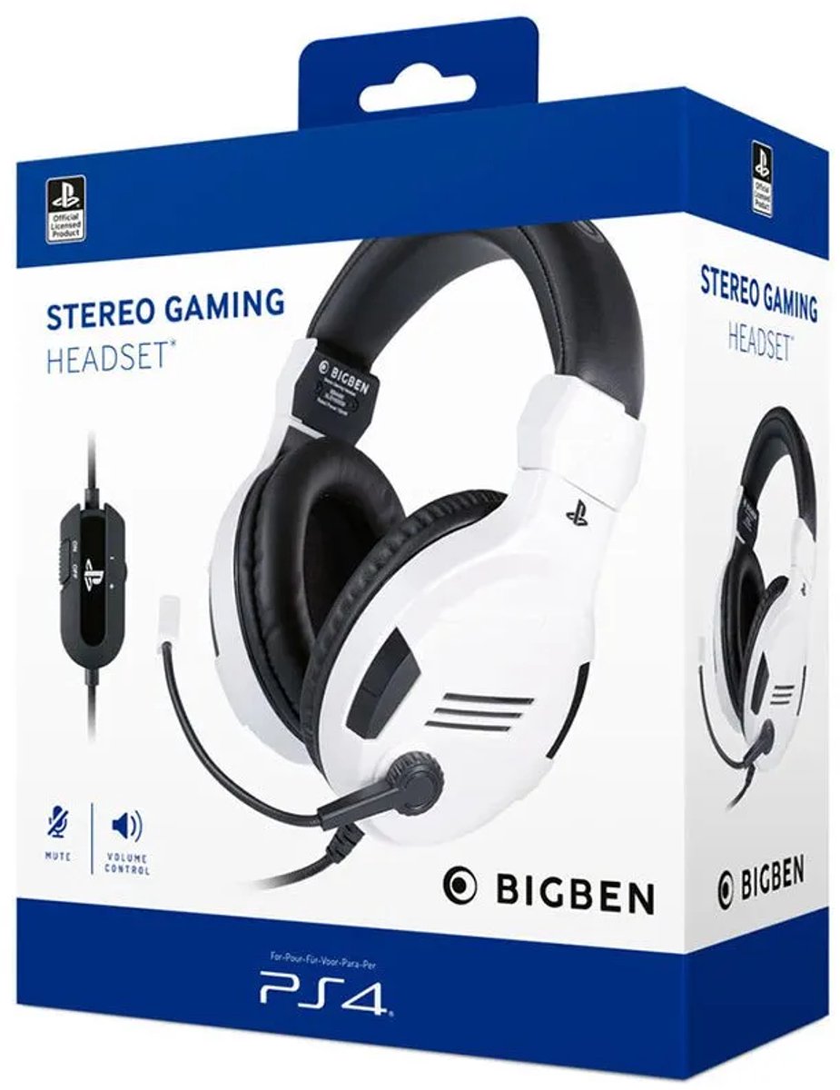 Bigben Stereo Gaming Headset V3 - PS5 & PS4 - Wit thumbnail 2