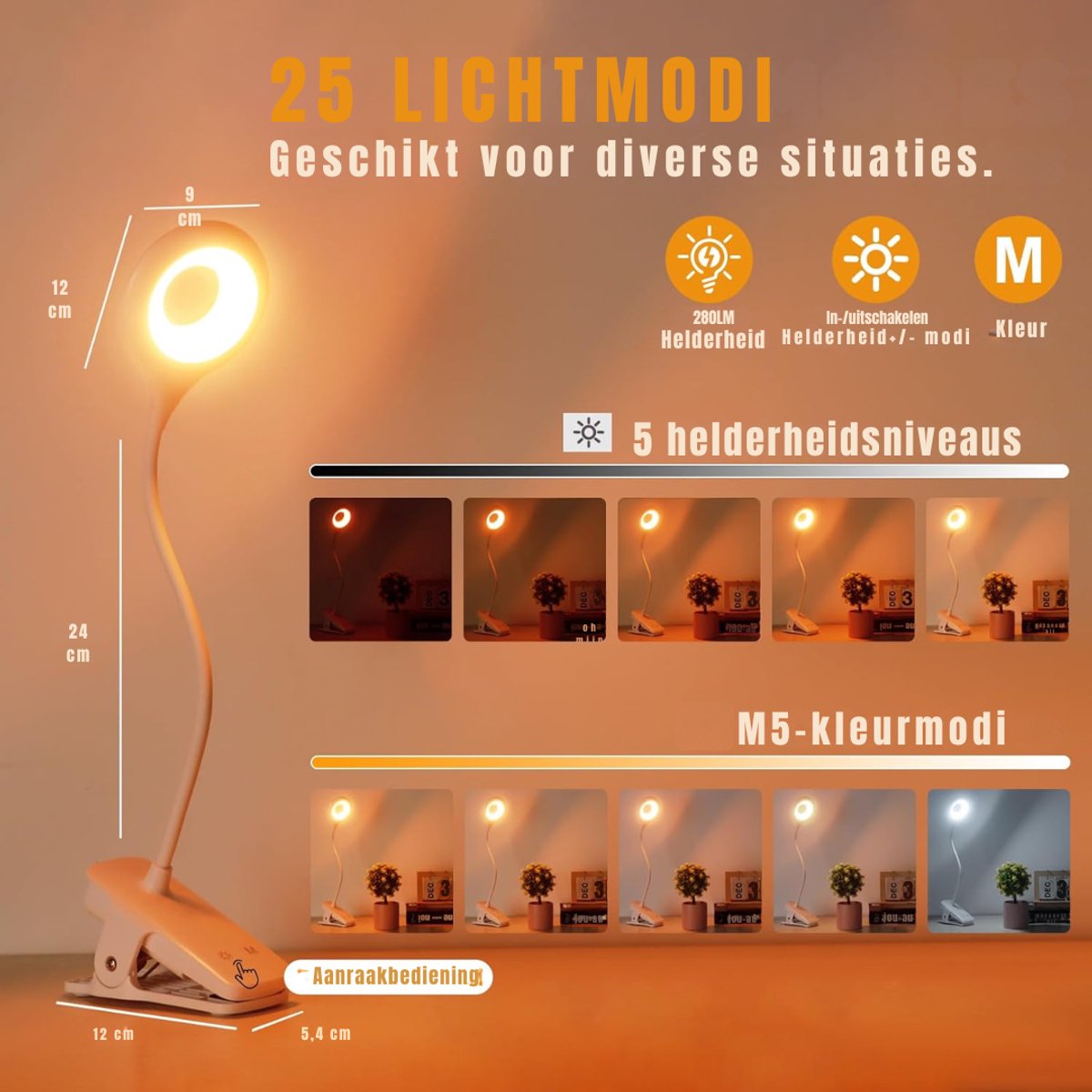 RWB® Bedlampjes Hoofdbord - Bedlampje Hoofdbord - Hoofdbord Lamp - Blauw - ‎15x9x8cm