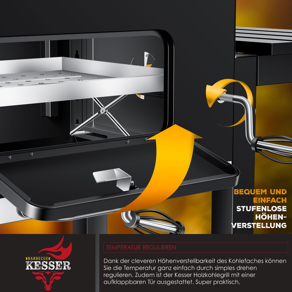 KESSER® XL Houtskoolbarbecue thumbnail 2