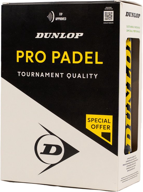 Dunlop- Padel bal- Pro padel 2x3- Geel