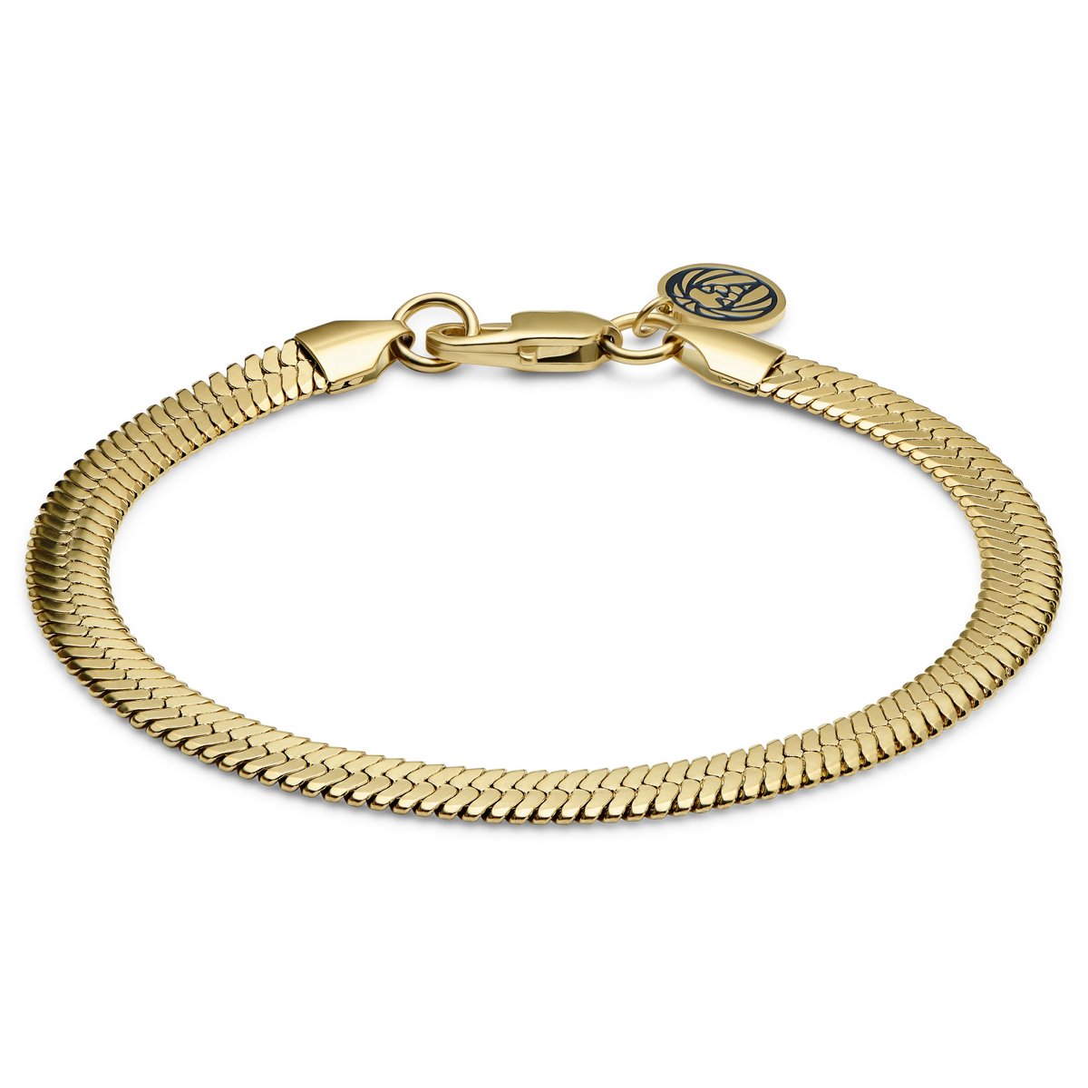 Essentials | 6 mm Goudkleurige Armband met Visgraatschakels