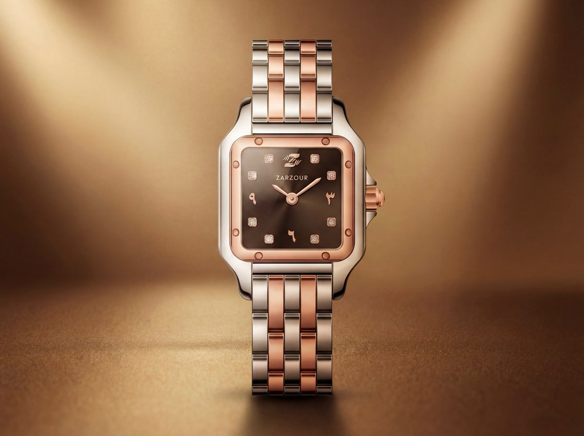 Zarzour Aurélia - Dames Horloge - Rosé - Waterdicht - Roestvrij Staal - 22mm