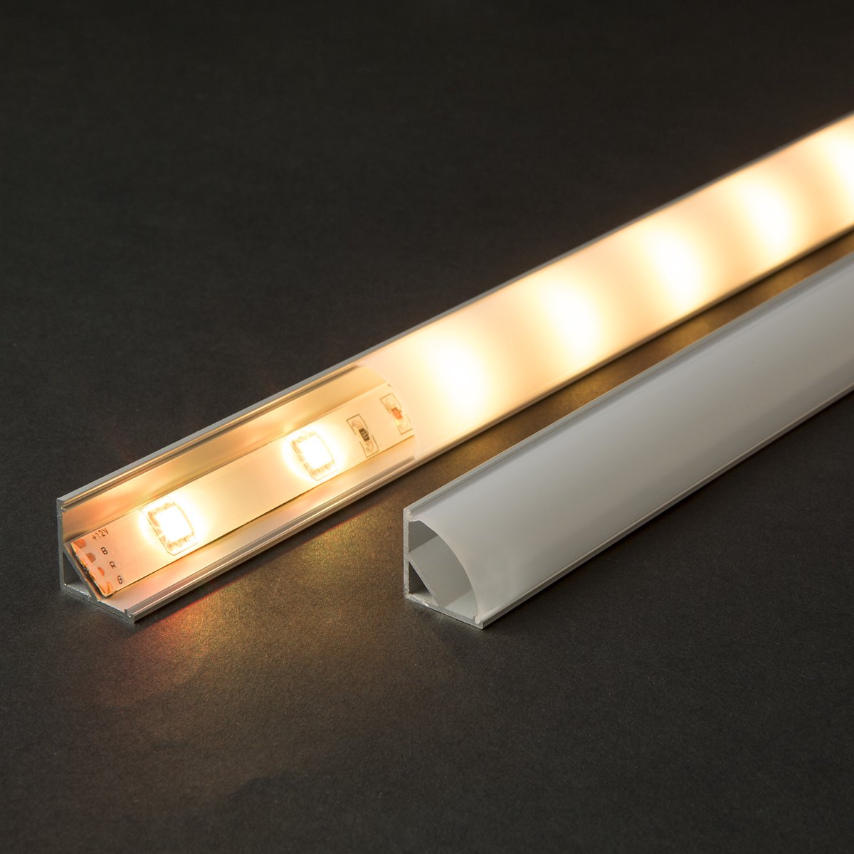 Aluminium LED Profiel 1m - Rond Afdekprofiel voor LED Strips - Bescherming, Koeling & Luxe Afwerking - Geschikt voor Binnenverlichting [41012A1]
