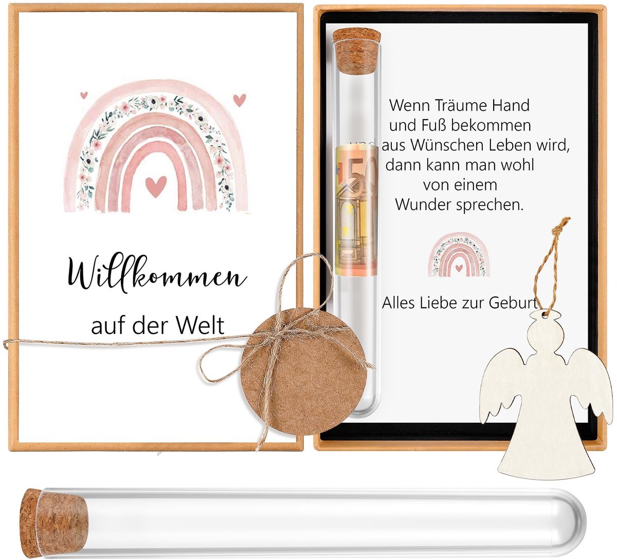 Geboorte Geldgeschenk - Babyshower Cadeau - Cadeau Presenteren - Inclusief Decoratie - 245 x 18 x 35 cm - Zoals Afgebeeld