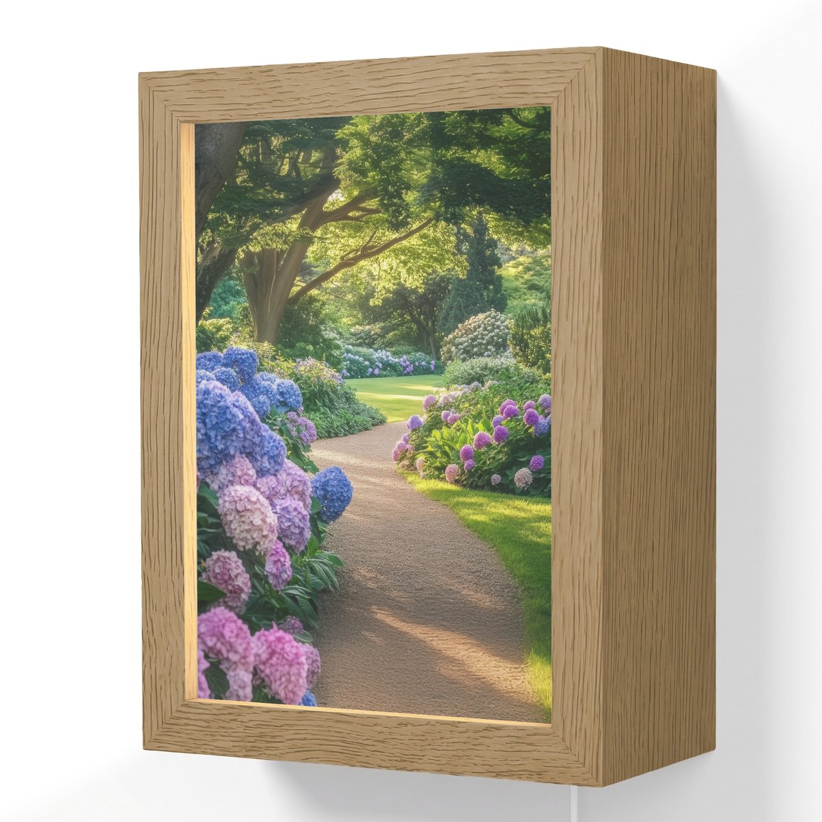 Wandlamp 15x20 cm - Oplaadbaar - Hortensia- Park - Pad - Wandlampen binnen woonkamer - Sla