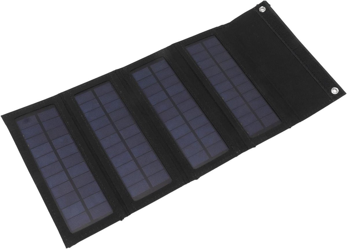 Zonnepaneel Oplader - Draagbaar Paneel - Buiten Opladen - 40W Vermogen - Opvouwbaar Ontwerp - Zwart