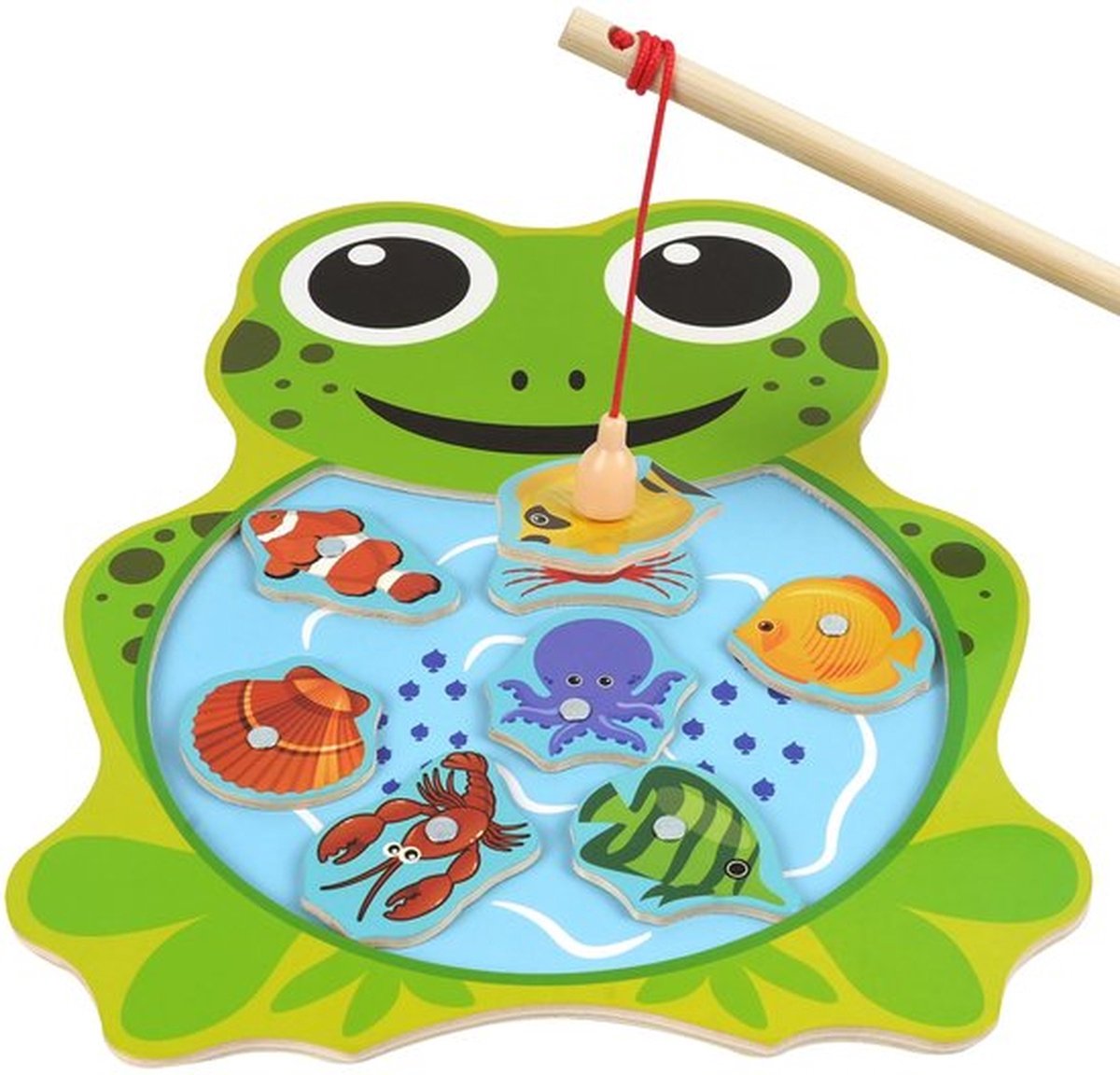Magnetisch visspel - Montessori visspeelgoed - Houten magnetisch spel - Speelgoed voor de motoriek - Houten visspel - Educatief speelgoed voor kinderen vanaf 2 jaar - Cadeau voor kinderen