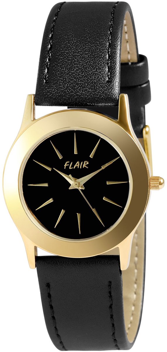 FLAIR dameshorloge van echt leer 1900301 Flair dameshorloge met echte leren band, 5 ATM