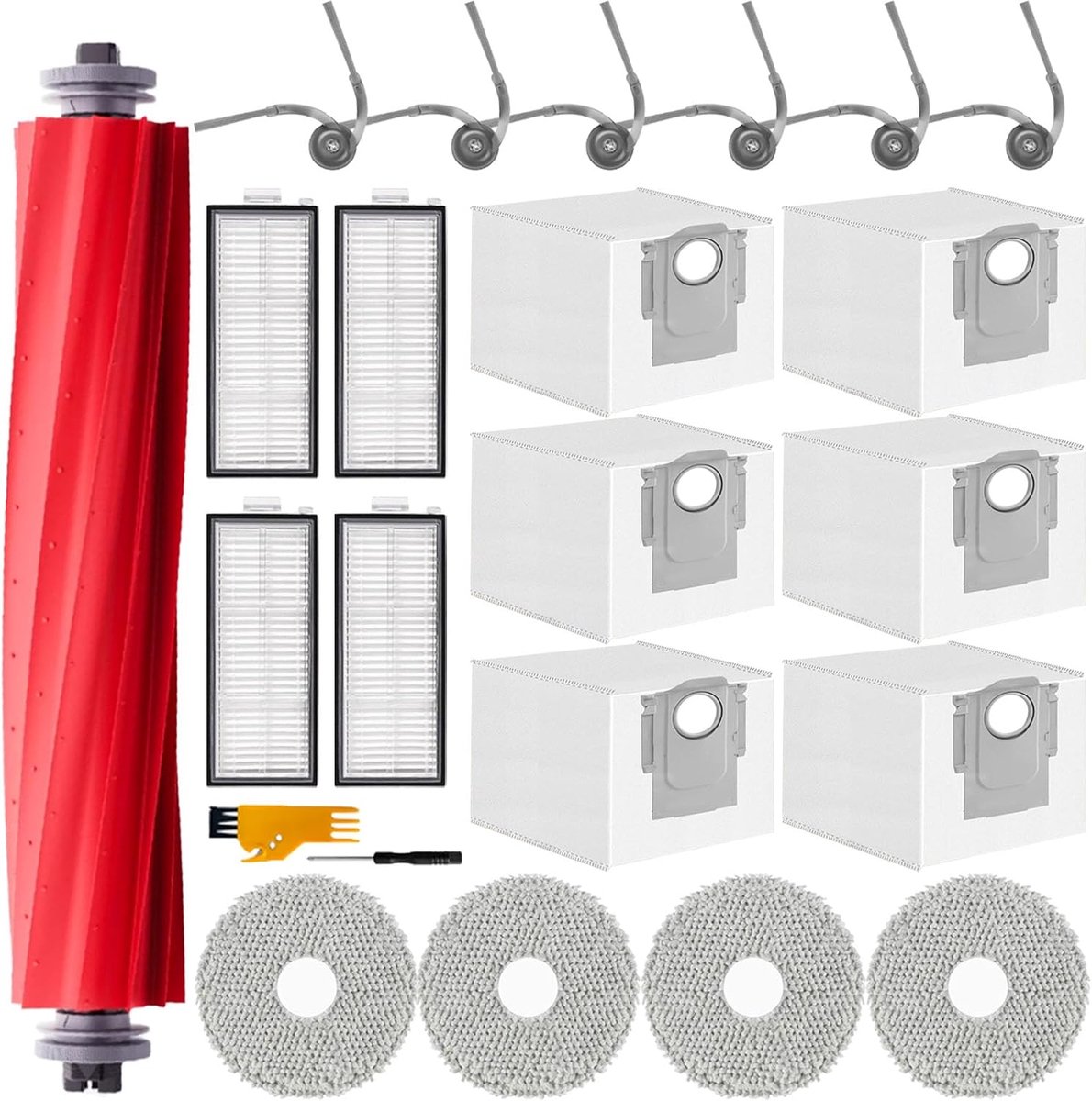 Stofzuigeronderdelen Set - Reserveonderdelen Kit - Grondig Schoonmaken - 21 Delige Complete Set - 26.7 x 17.4 x 8.8 cm