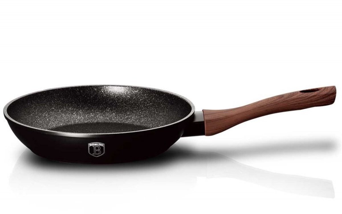 Berlinger Haus Ebony Rosewood - Granieten Koekenpan - 28cm - Soft Touch Houten Handgreep