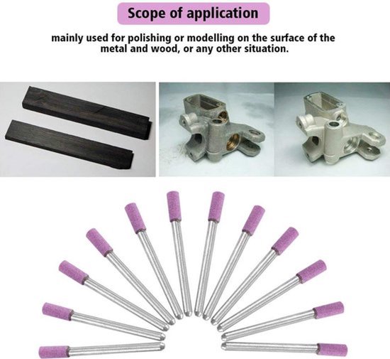 Gemonteerd Slijpen Punten 50 Stuks Set 4 Mm Schurende Wiel Steen gemonteerd-slijpen-punten-50-stuks-set-4-mm-schurende-wiel-steen