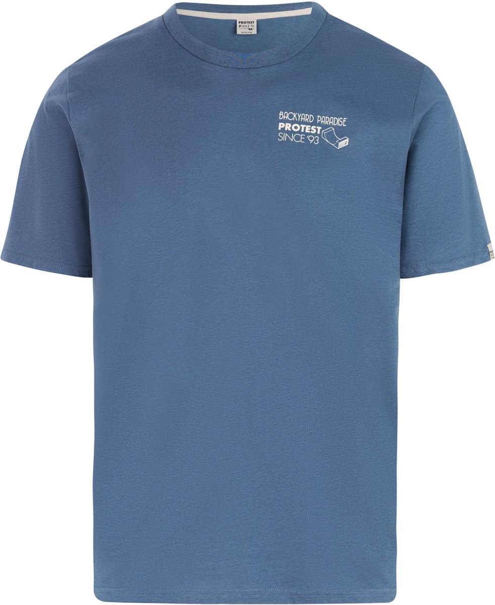 Protest PRTHepple T-shirt Heren Korte mouwen Ronde hals Normale pasvorm Blauw