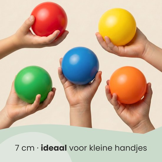 LittleTom 200 Baby Ballenbak Ballen - Ø 7cm - SGS-certificaat vanaf 0 Jaar - Multicolor Mix - gekleurde Kunststof Speelballen voor Binnen en Buiten van Merkloos — afbeelding 5