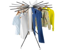 MKSS® Droogmolen met Voet voor Camping & Thuis - Wasrek Staand - Droogrek Inklapbaar - Zwart