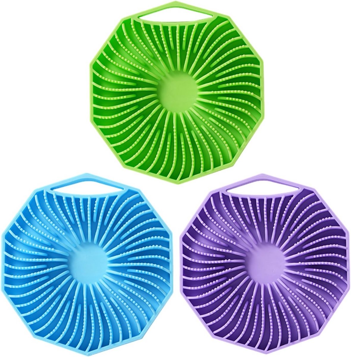 3 Stuks Siliconen Doucheborstel voor Lichaam Peeling en Huidreiniging