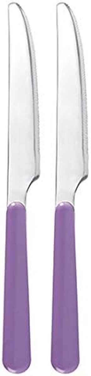 Set van 2 Trendy Lilac Tafelmessen Roestvrij Staal