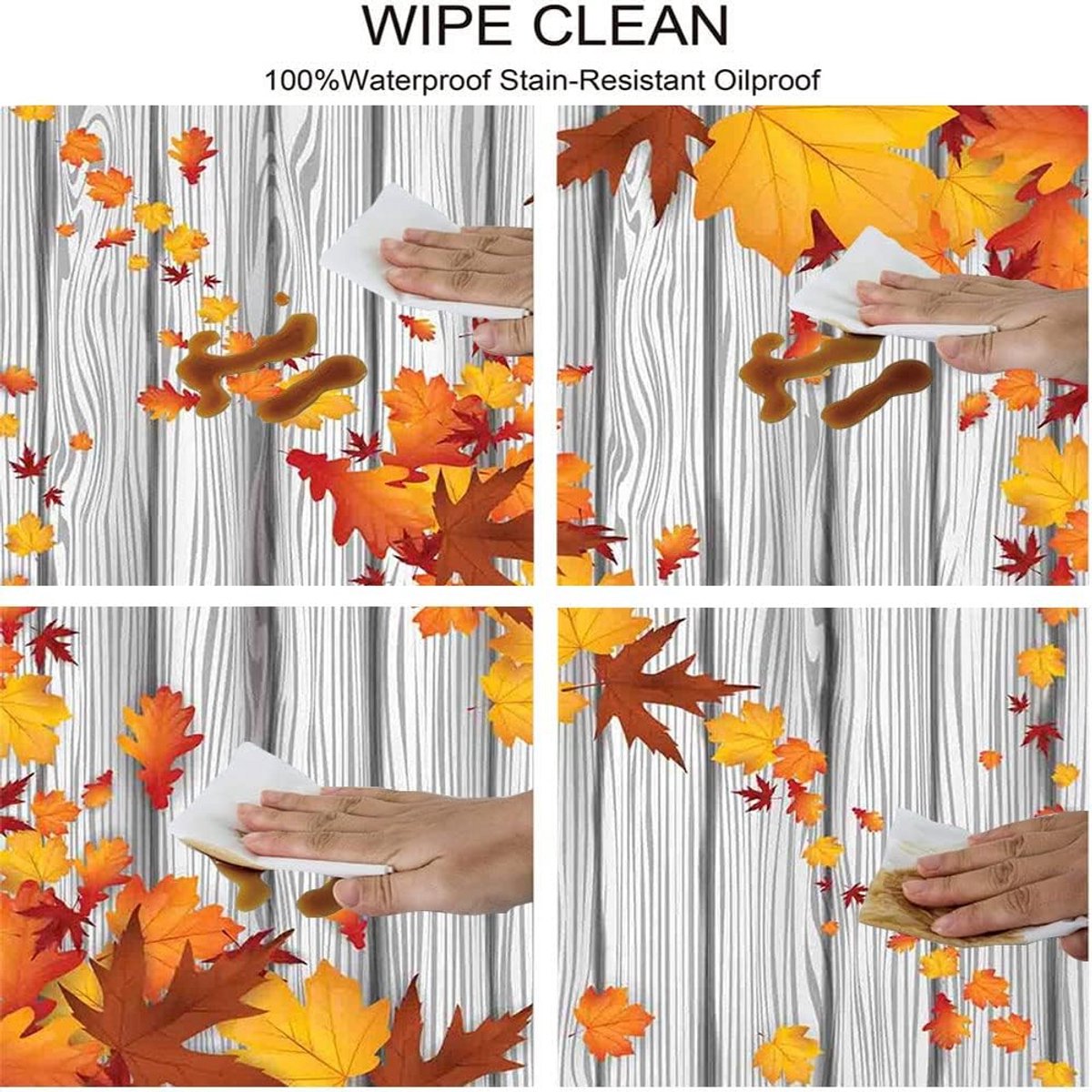 Ronde Tafelkleed met Herfstpatroon - Elastische Rand voor Binnen en Buiten