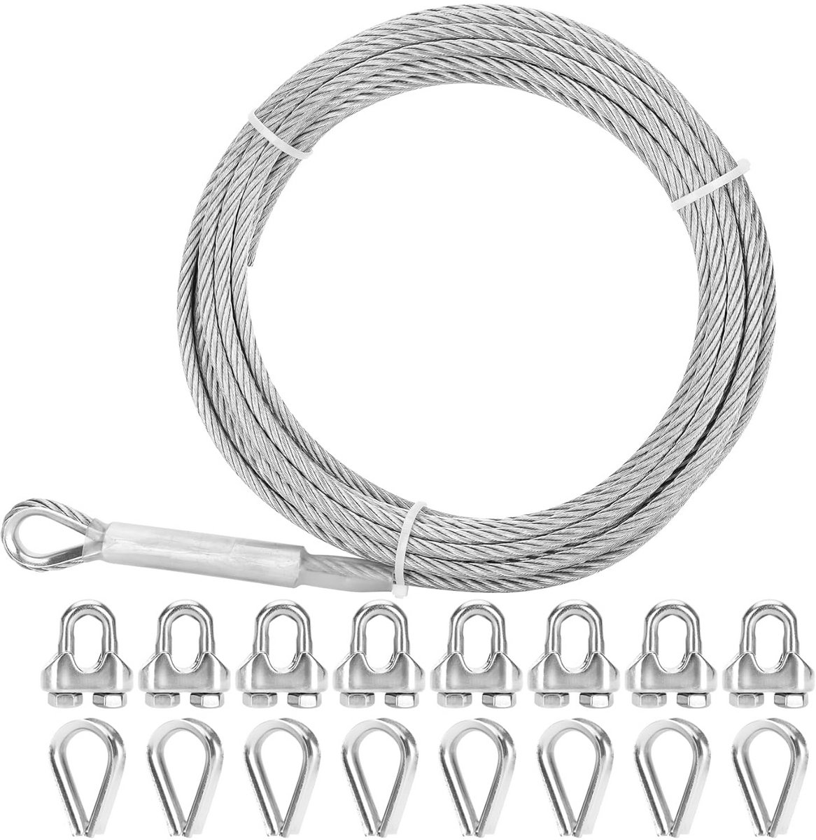 Roestvrijstalen Kabel 7x19 Vliegtuigkabel 22,9m Sterk 2903 kg