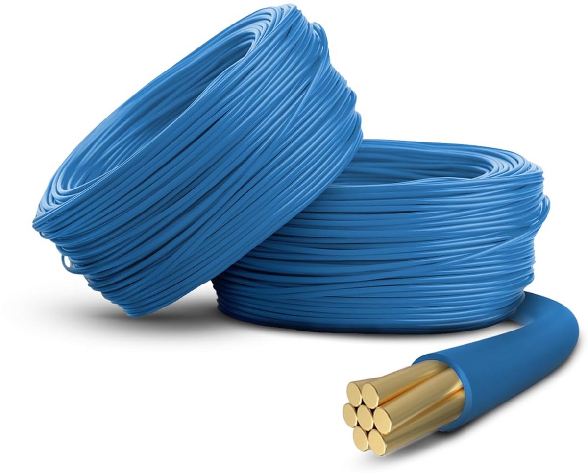 1.5mm Enkelpolige Installatiedraad Blauw (Vaste Lengte)