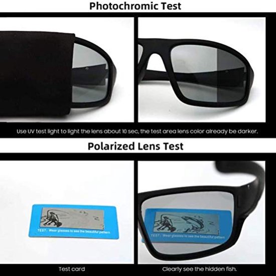 Allecto - Fotochrome zonnebril - Gepolariseerde HD-zonnebril - Ultralicht - Blauw - UV400-bescherming - Geschikt voor outdooractiviteiten - Eén maat van Merkloos — afbeelding 5