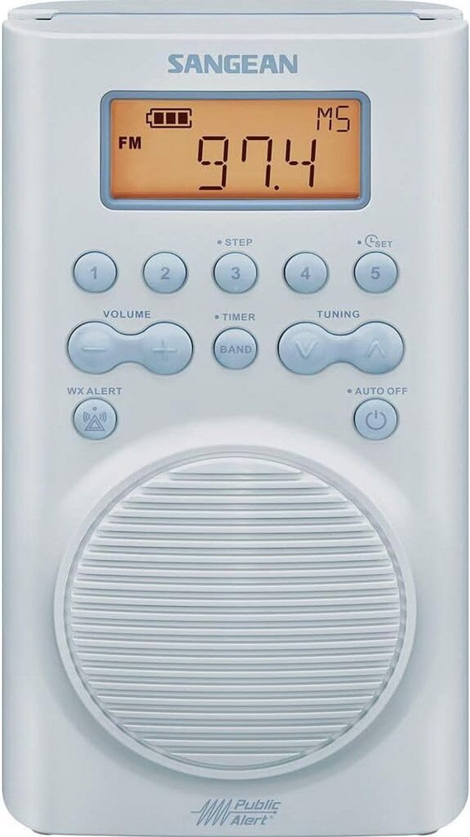 Waterdichte Douche Radio met AM/FM en Weeralarm