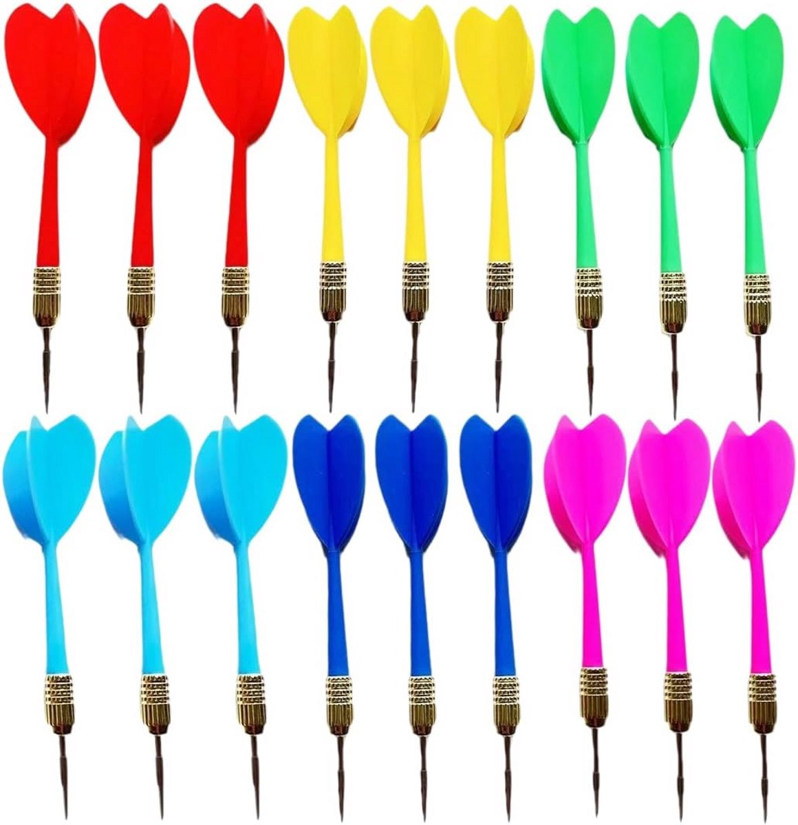 18 Professionele Steeltip Darts Set Koper IJzeren Coating voor Beginners en Volwassenen