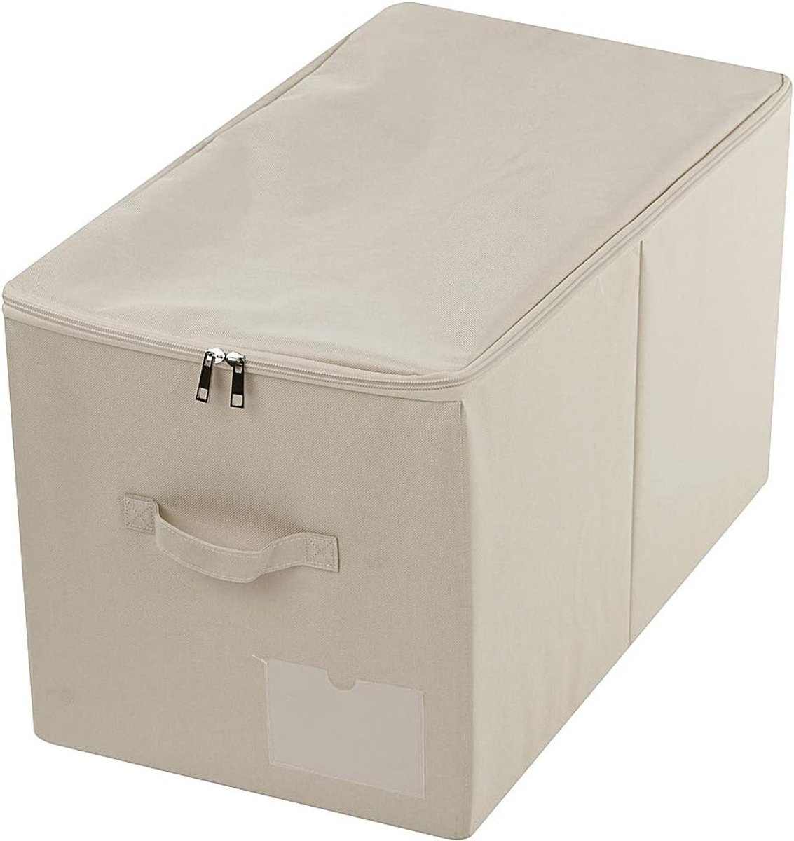 Grote Opbergdoos - Kast Organizer - Kleding Opslag - Drie Handgrepen - 56x33 cm Hoog - Beige