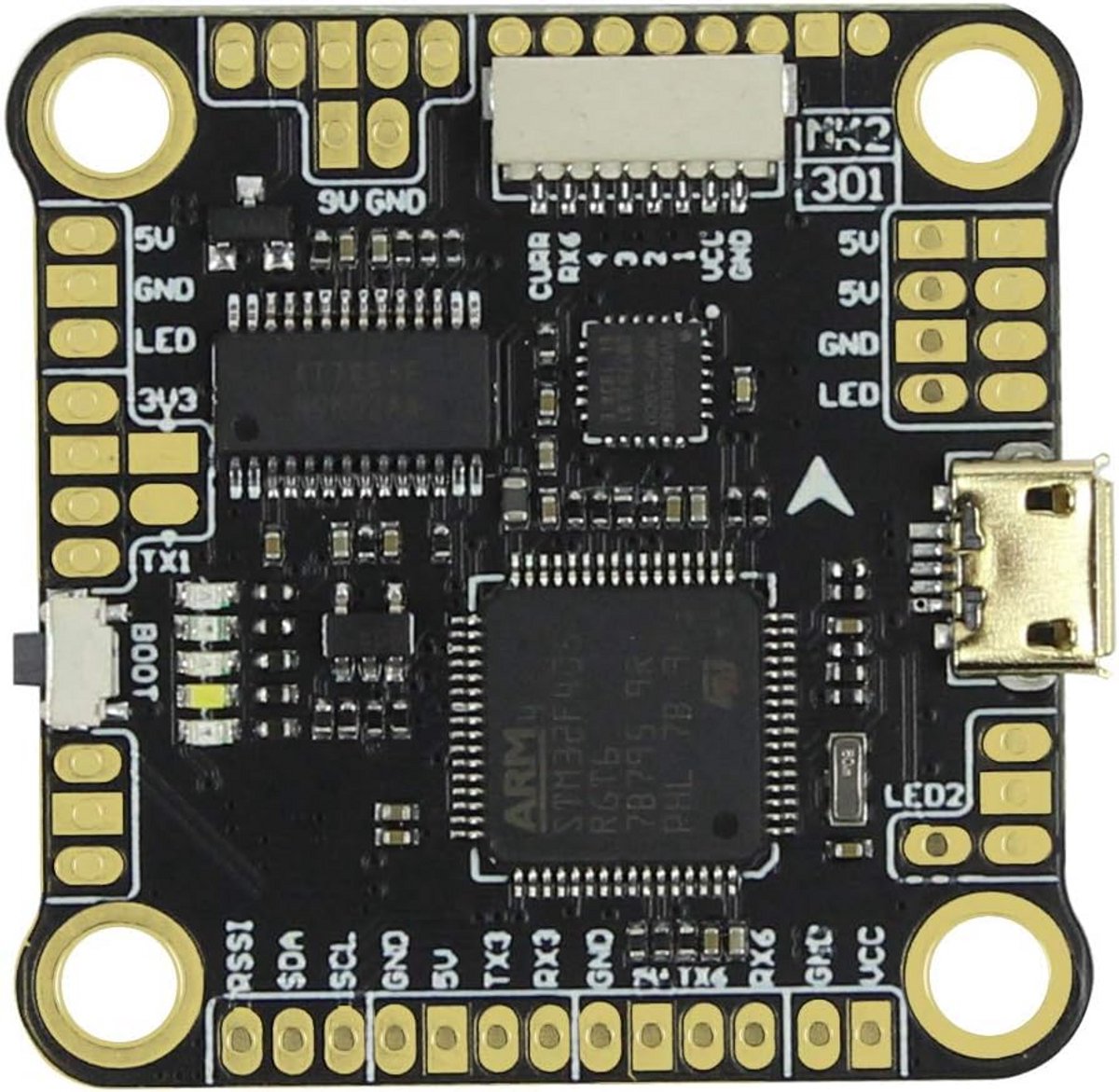 Vluchtcontroller - FC Board - FPV Racing Drone - Geïntegreerd OSD BEC - M3 Montagegat - Zwart