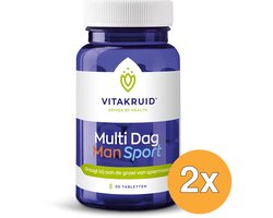 Vitakruid 2x Vitakruid Multi Dag Man Sport 100% Vegan (30 tabletten)