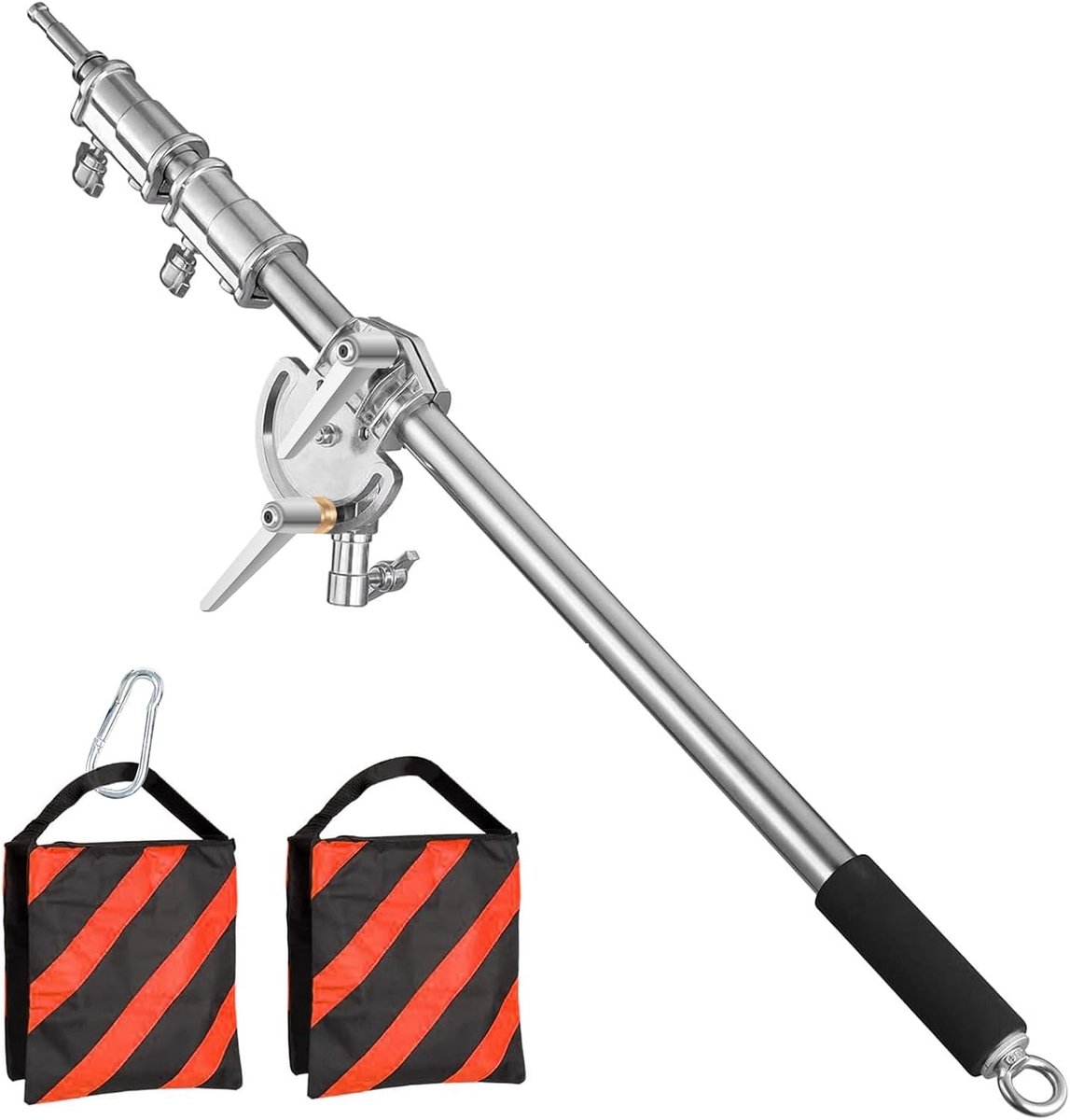Verlengarm voor Statief - Dwarsbalk Arm - Fotografie Studio - Heavy Duty Constructie - 35 ft Lengte - Zwart