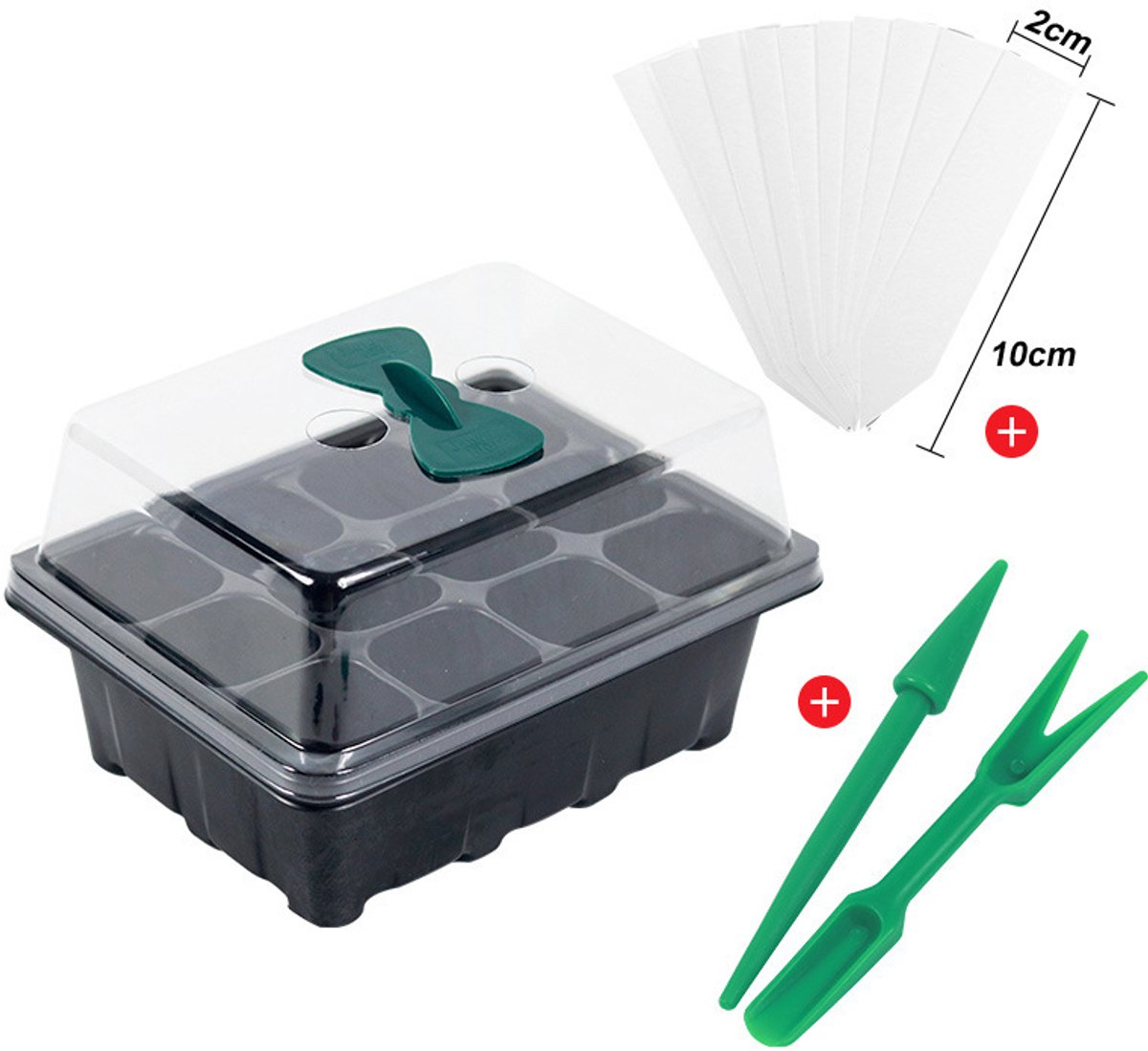 Set van 24 zaaitrays - Zaadkiemtray - Planttray voor zaailingen - Kweekbak - Tuintray