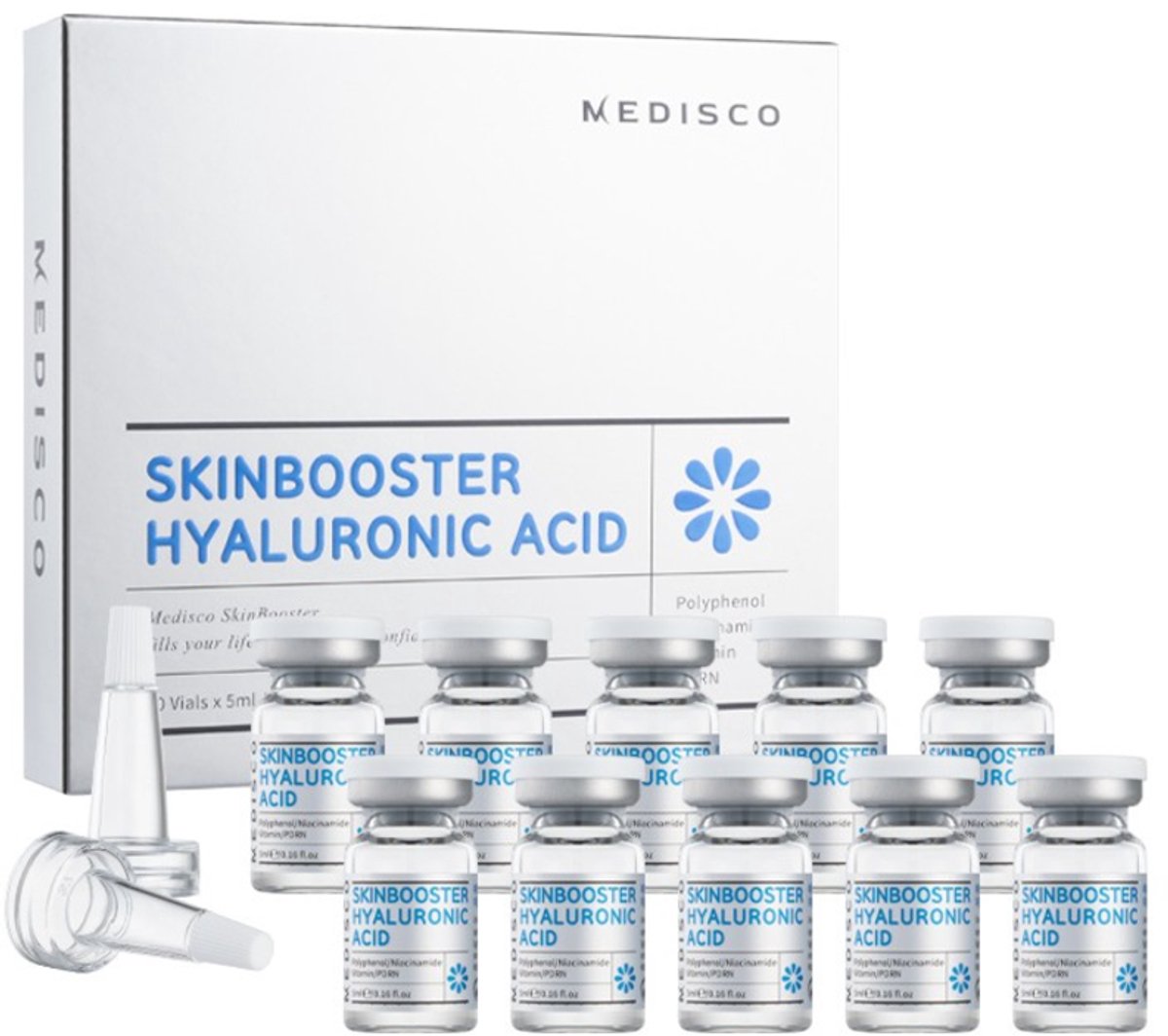 Medisco Skinbooster hyaluronzuur ampullen voor microneedling 10 stuks van elk 5 ml