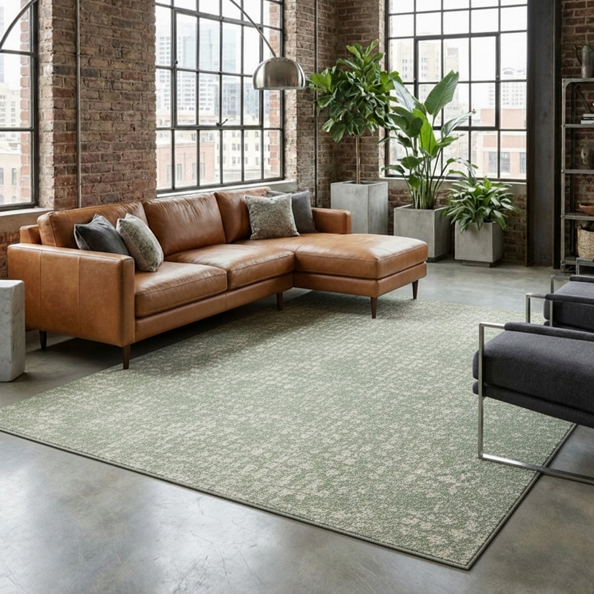 Fraai Vintage vloerkleed - Wonder Rustic Groen - 70x140cm