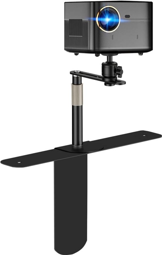 Projectorstandaard verstelbaar 360° draaibaar, stevig 1,94 kg, zwart, beamer montage basis voor thuisbioscoop & kantoor