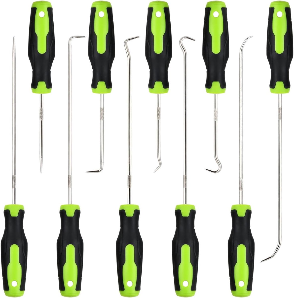 Haak en Dietrich Set - Olieafdichting Gereedschap - Auto Reparatie - Chroom-Vanadium Staal - 160-240 mm - Zwart Groen