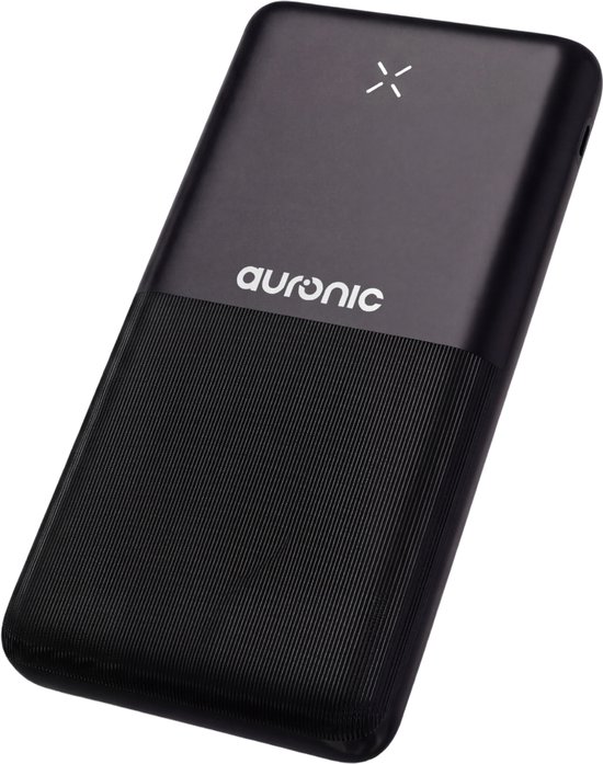 Auronic Powerbank 30.000 mAh - Chargeur rapide 22.5W via USB-C, USB-A, Micro-USB - Câble inclus - Universel - Quick Charge - Kit d'urgence - Noir