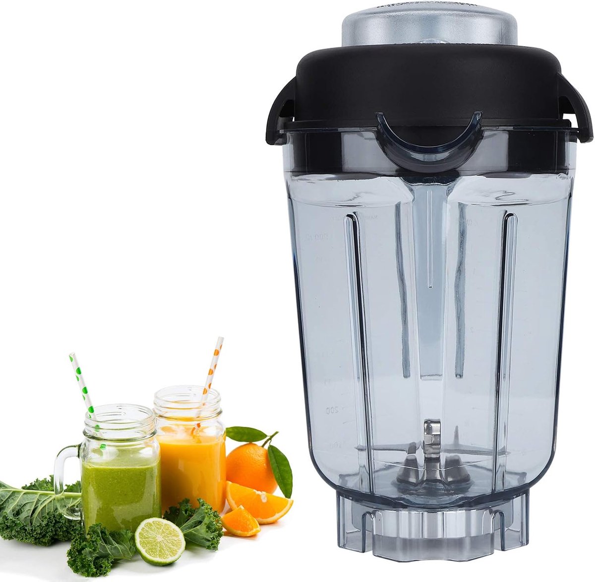 Blenderkan Reserveonderdelen - Container Vervanging - Zelfreinigend Mixen - BPA-vrij Acryl - 09 Liter Capaciteit - Transparant