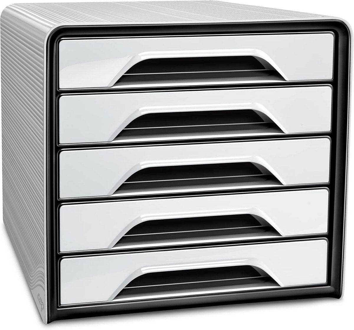 Lade Organizer - Opbergmodule - Bureau Organisatie - Vijf Lades - 36x28x27 cm - Wit Zwart