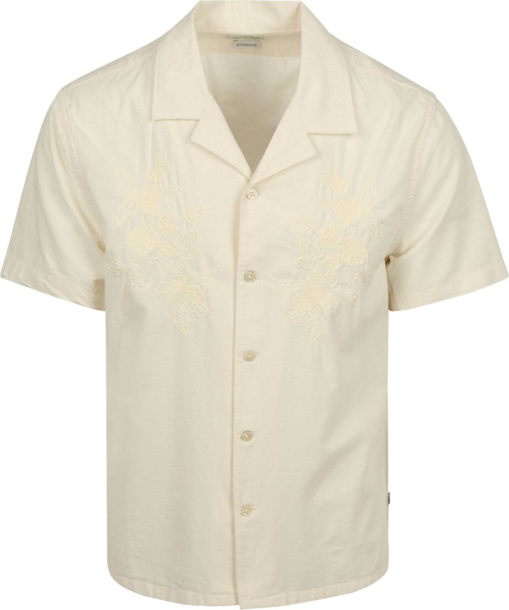 Levi’s Short Sleeve Overhemd Sunset Camp Ecru – Heren Overhemden Casual Wit