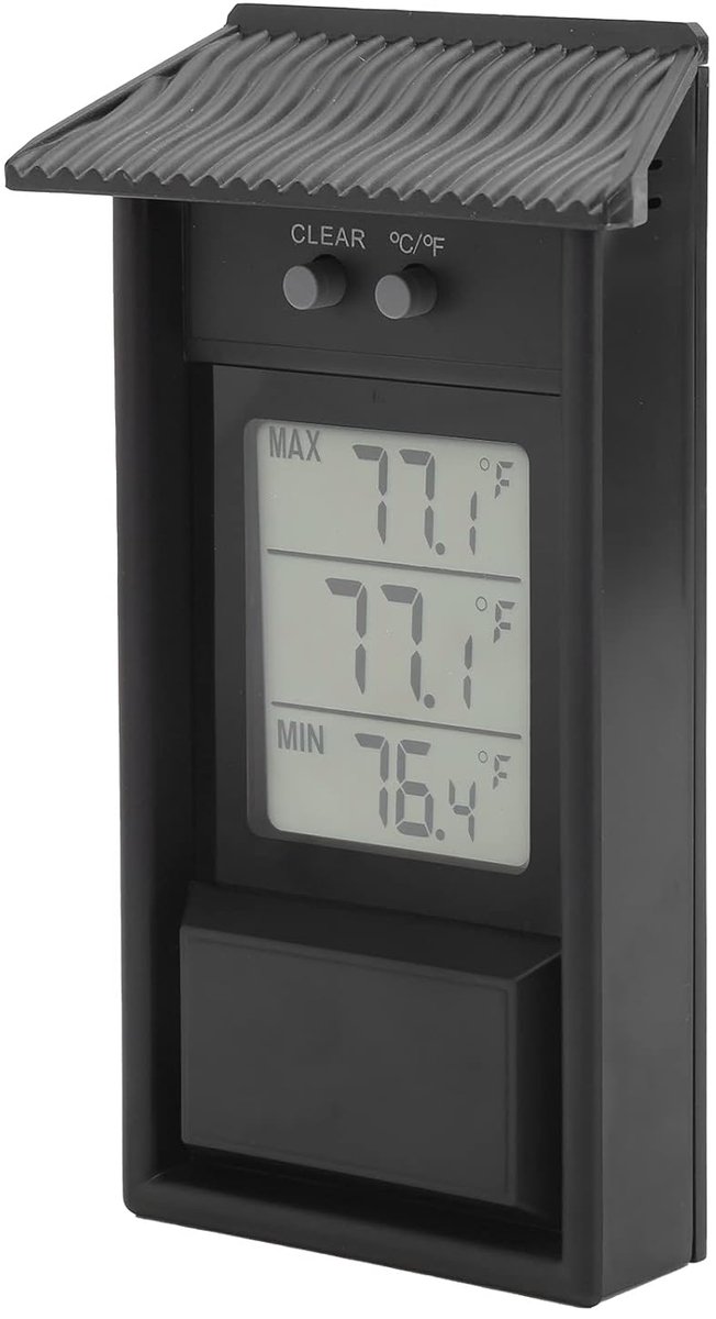 Digitale Thermometer - Max Min Meter - Buiten Temperatuur - Waterdicht Ontwerp - 5.2 x 3.15 inch