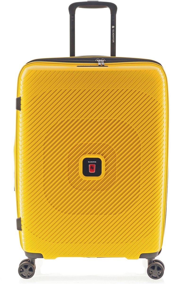 Gladiator 2800 4 wielen Trolley 67 cm met uitbreidingsplooi - Harde bagage - TSA slot - yellow