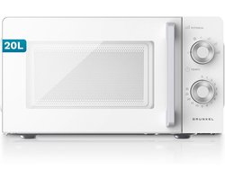 Magnetron met grill - Compacte oven - Snelle maaltijden - Veelzijdige kookopties - 20 liter inhoud - Wit