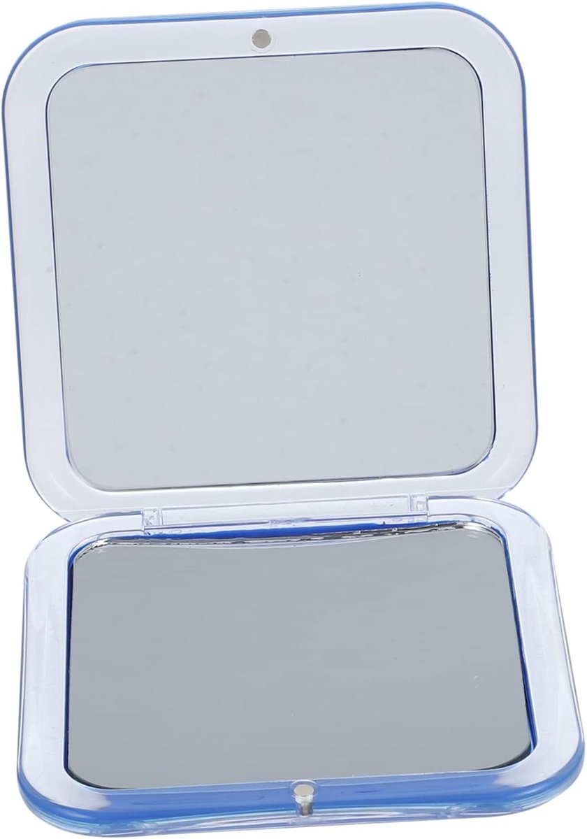 Make-up Spiegeltje - Reis Spiegeltje - Dagelijks Gebruik - Dubbele Vergroting - 8.3 cm - Blauw