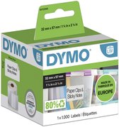DYMO originele LabelWriter multifunctionele labels | 57 mm x 32 mm | 1000 zelfklevende etiketten | Geschikt voor de LabelWriter labelprinters | Gemaakt in Europa
