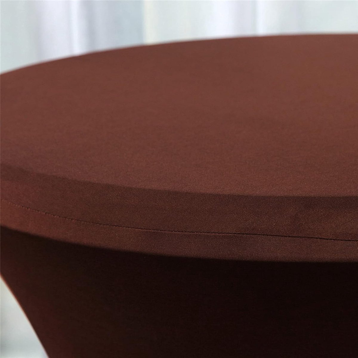 Rond Tafelkleed - Rekbaar Kleed - Feestelijke Decoratie - Strakke Pasvorm - 60x110cm - Koffie
